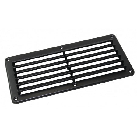 Kiemenlüfter, rechteckig ABS 140/261x125mm, 1/2x6 Schlitze, schwarz/weiß