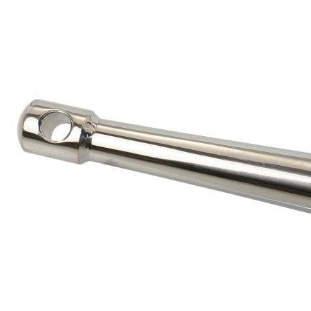 Relingstütze 610 mm Edelstahl für 2 Durchzüge, obere Hälfte konisch