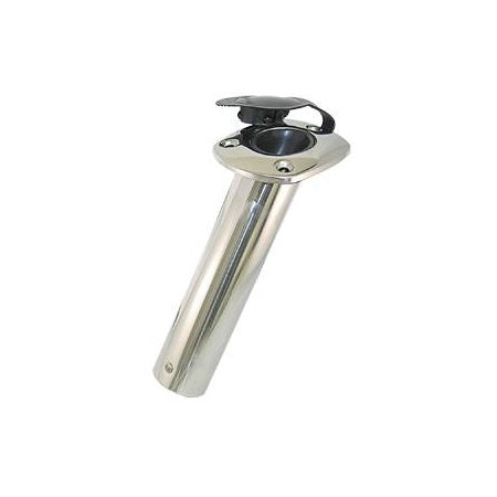 Angelrutenhalter für Einbau 60°/90° Edelstahl 250mm, mit PVC-Kappe