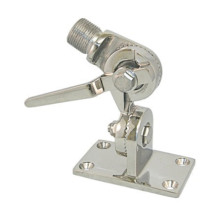 Edelstahl-Antennenbasis 56x95mm  extra robust