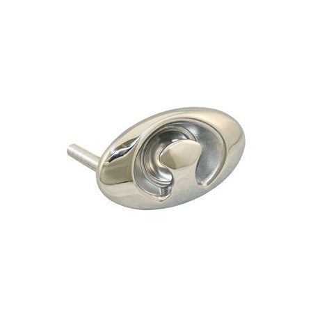Wasserskihaken Zugring Edelstahl oval Einbau