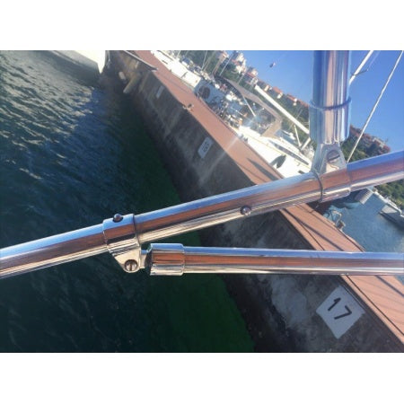 Rohrverbinder A4 150mm für Rohr 22/25x1,5mm und Ersatz-Kugelsperre Edelstahl für Rohrverbinder