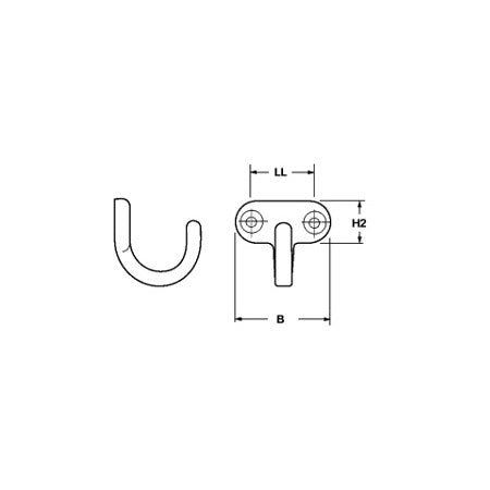 Edelstahlhaken EP 25-32mm poliert