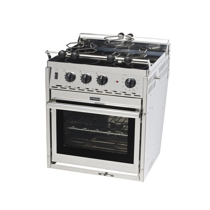 FORCE10 3-flam. Euro Standard Ceranfeld-Kocher mit Backofen/Grill 230 Volt