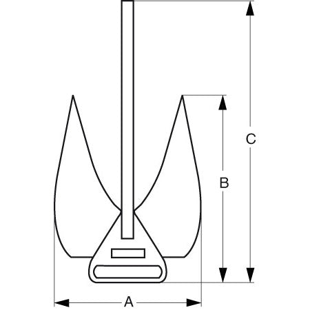 FOB Plattenanker Light Alu 2,0-3,9kg