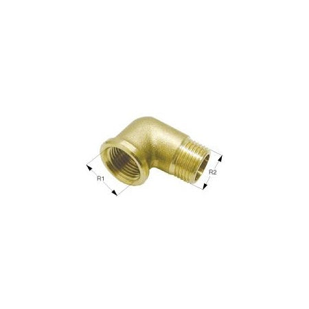 Winkelstück mit Außen-,Innengew. 45/90° Ms 1/4"-2"