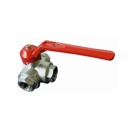 Kugelhahn, 3-Wege MsNi Gewinde 1/2'-2"