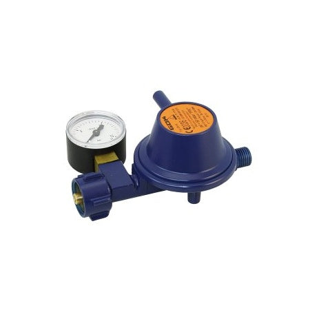 Gasdruckminderer mit Manometer 50mbar, 0,8-1,5kg/h gerade/90Grad