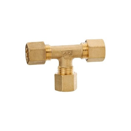 Rohrverbinder, T-Stück Messing mit Rohrverschr. RVS8