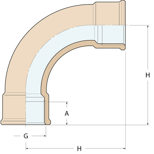 Guidi 90° Bogen FF - G 3/8''