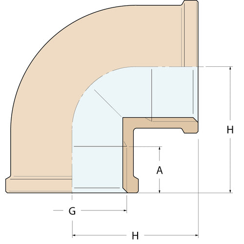 Guidi 90° Winkelstück FF - G 3/4''