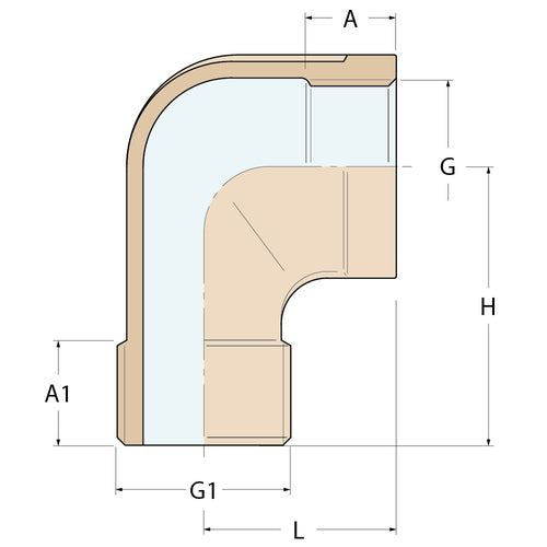 Guidi 90° Winkelstück MF - G 1/2''