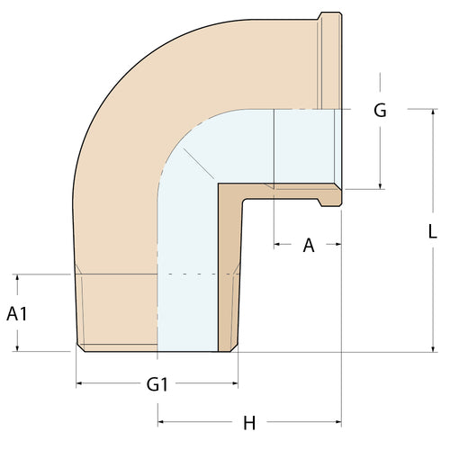 Guidi 90° Winkelstück MF - G 3/8''