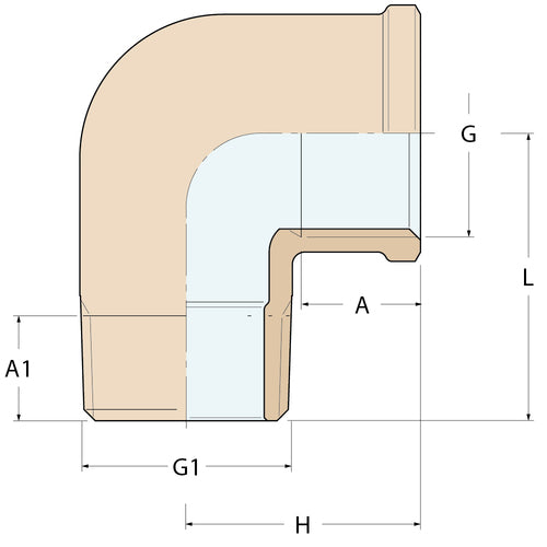 Guidi 90° Winkelstück MF - G 3''