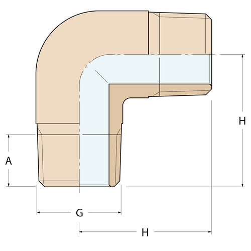 Guidi 90° Winkelstück MM - G 1/2''