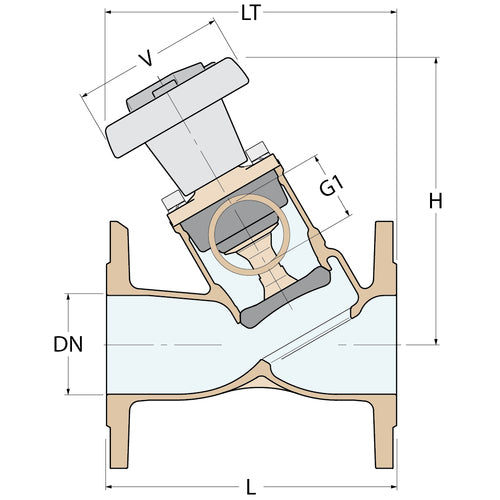 Guidi Antihaft-Doppelventil - DN