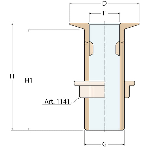 Guidi Borddurchlass bündig - G 2''