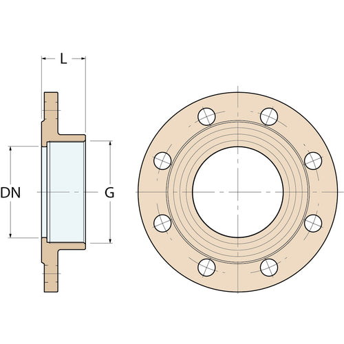Guidi Flansch F - DN 40 G 1''1/2 PN 16