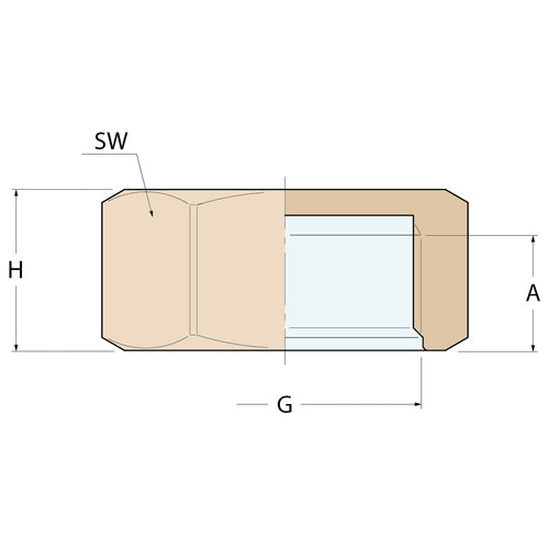 Guidi Gewindekappe F - G 1/8''