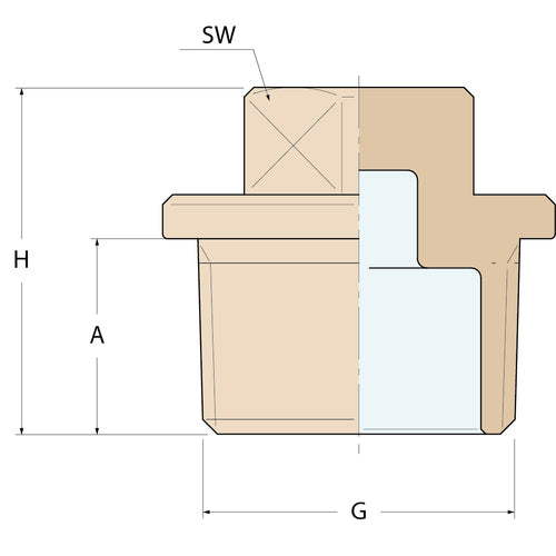 Guidi Gewindekappe M - G 3/8''