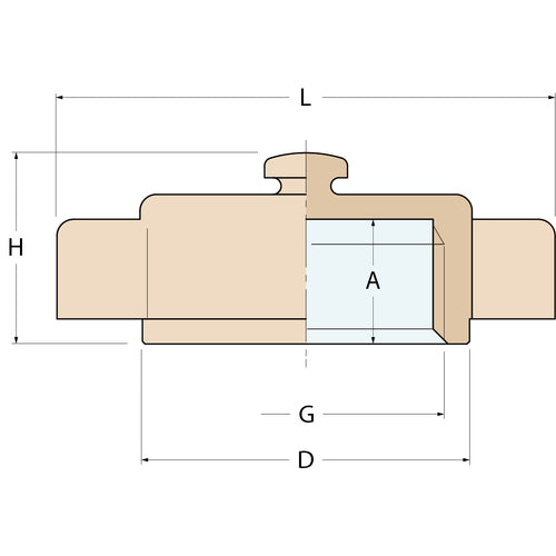 Guidi Kappe mit Laschen F - G 1''1/2