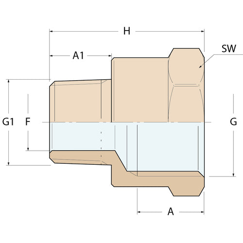 Guidi Reduzierhülse FM - G 1/4'' auf 1/2''