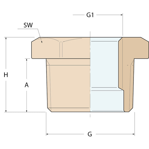 Guidi Reduzierhülse MF - G 1''1/4 auf 1/2''