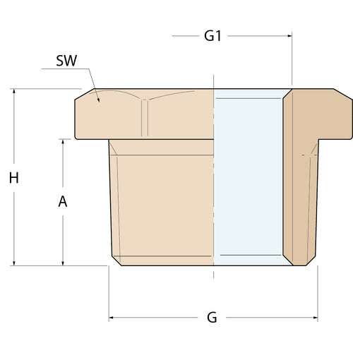 Guidi Reduzierhülse MF - G 3'' auf 2''1/2