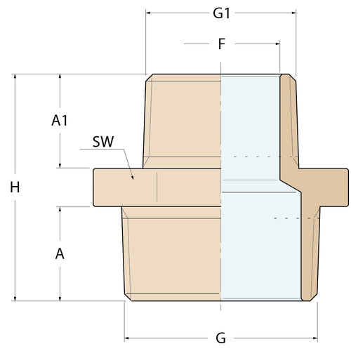 Guidi Reduzierhülse Mm - G 1''1/2 auf 1''1/4