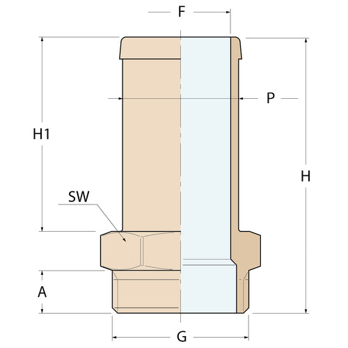 Guidi Schlauchverbinder „Export“ M - G 1/4'' P 8