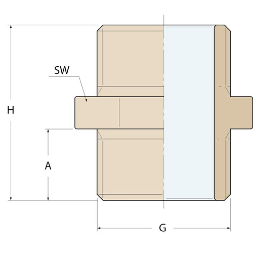 Guidi Verschraubung gerade MM - G 1''1/2