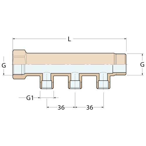 Guidi Verteiler FM - G  1'' G1  1/2'' N  3