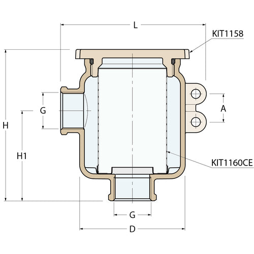 Guidi Wasserfilter „Tirreno“ - G 1/2''