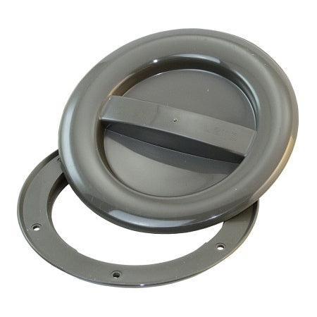 ALLEN Inspektionsdeckel mit Bajonettverschl. PP 225mm anthrazit/weiß Gummidichtung