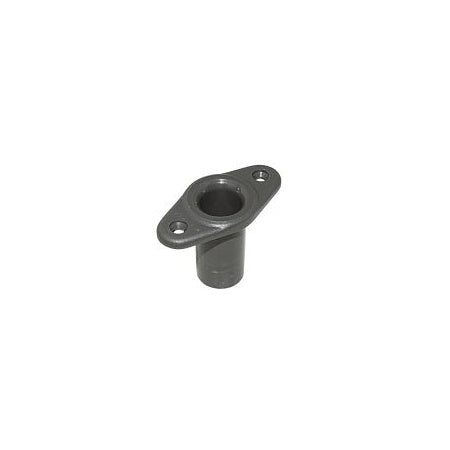 Rudergabelsockel für Einbau Nylon für Pin 19mm, weiß / Anthrazit
