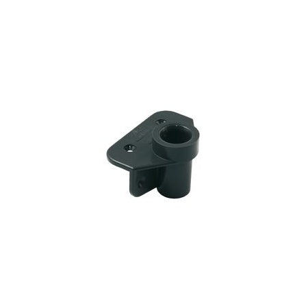 Rudergabelsockel für Kantenmontage Nylon für Pin 19mm, weiß/ anthrazit