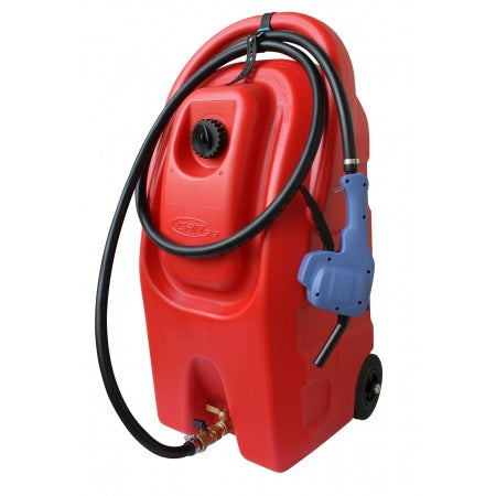 Treibstofftank Transportwagen Caddy HDPE 390x390x900 mm, 59 Liter inkl. Schlauch 3m