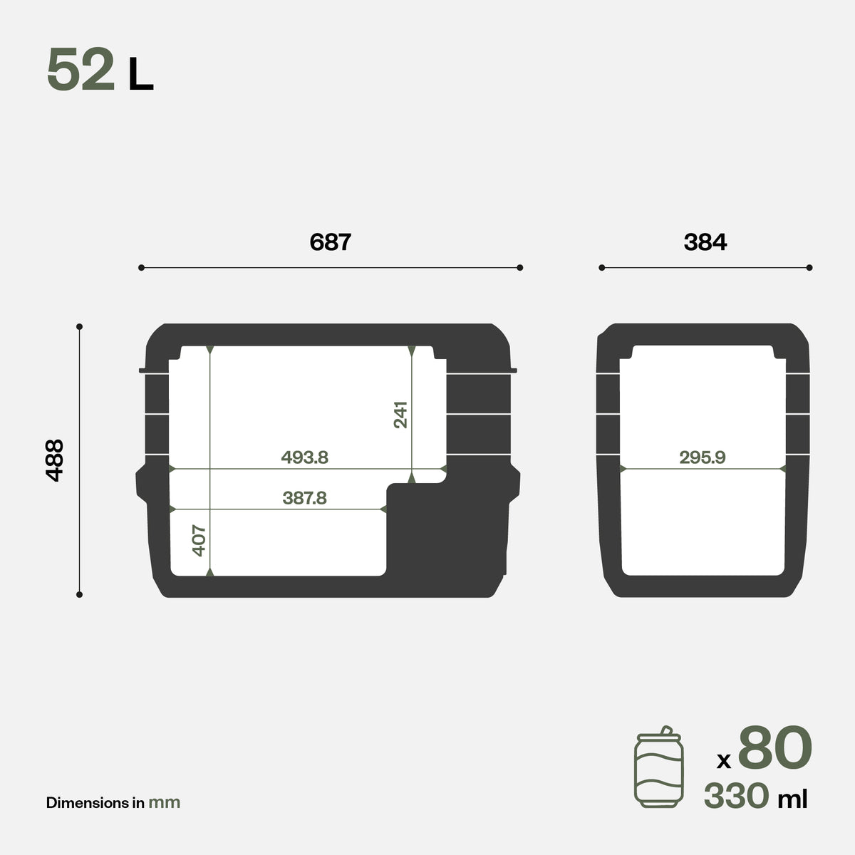 IndelB ITB52 Kompressor-Kühlbox 52L (DC 12/24V)