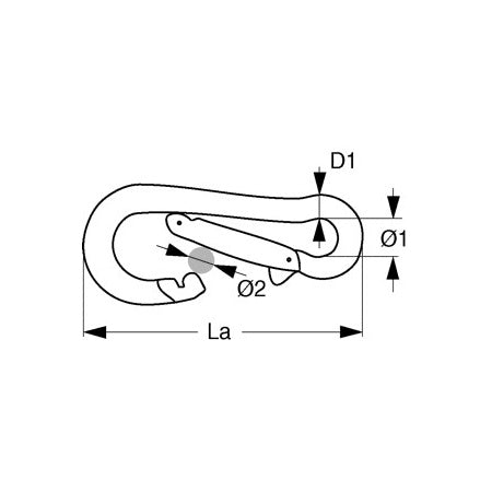KONG Karabiner Argon F mit Draht-Öffnung Alu 93mm cyan