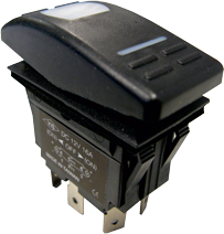 Allpa Wasserdichter Schalter Mit Led-Indikator, 4-Polig, On - Off, 15a/12v, Inkl. 25 Label