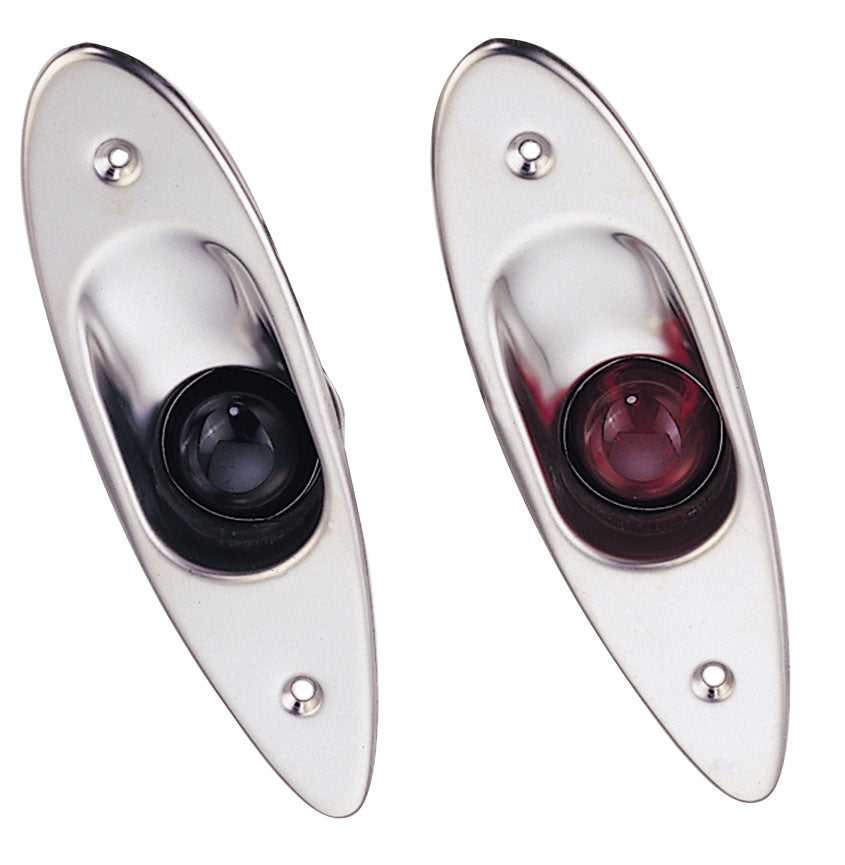 Allpa Positionslaternen-Satz Für Back-/Steuerbord (Seitlichen Einbau) 12v/6w, Niro Gehäuse, Rote/Grüne Linse