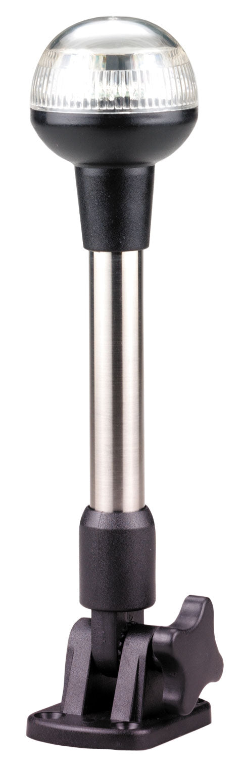 Allpa Navigations Stablaterne, 12v/10w, 360°, Schwarzes Kunststoffgehäuse, Klare Linse