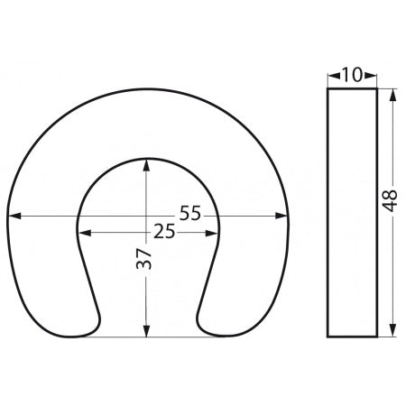 Hufeisen Rettungsring PVC orange/weiß/gelb