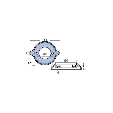 Ringanode Zn für Volvo Single Prop 280/290 unteres Getriebe