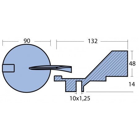 Finnenanode Magnesium M10x1,25 für Yamaha 50-100PS