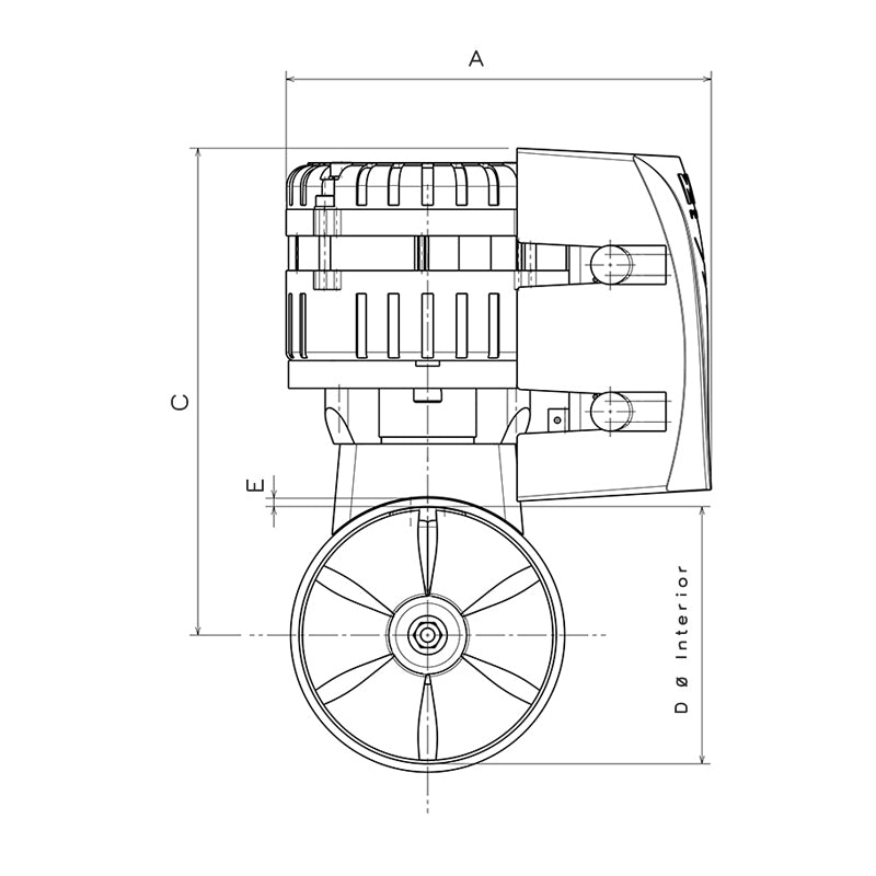 MAXPOWER Bugstrahlruder ECO 130 48V Ø185