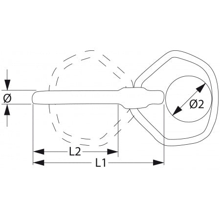 PEGUET Klappsplint ähnl. DIN11023 A2 Pin 4,5 - 7,5 mm