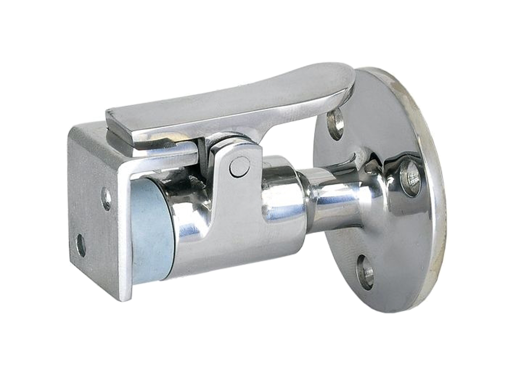Allpa Niro Türfeststeller Mit Fanghaken Und Integriertem Türpuffer, A=61mm, B=17mm, C=50mm, D=30mm