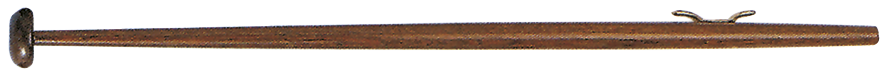 Allpa Flaggenstock, Lackiertes Holz, L=1000mm, Ø28mm, Fuß Ø22mm, Mit Kunststoffklampe