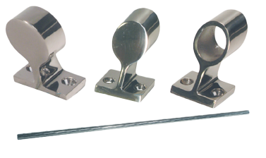 Allpa Niro Relingsstütze 60°, Ø25,4mm, H=56mm